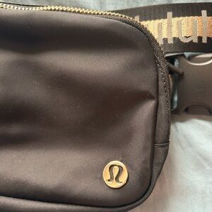 lululemon athletica Black and Gold Belt Bag